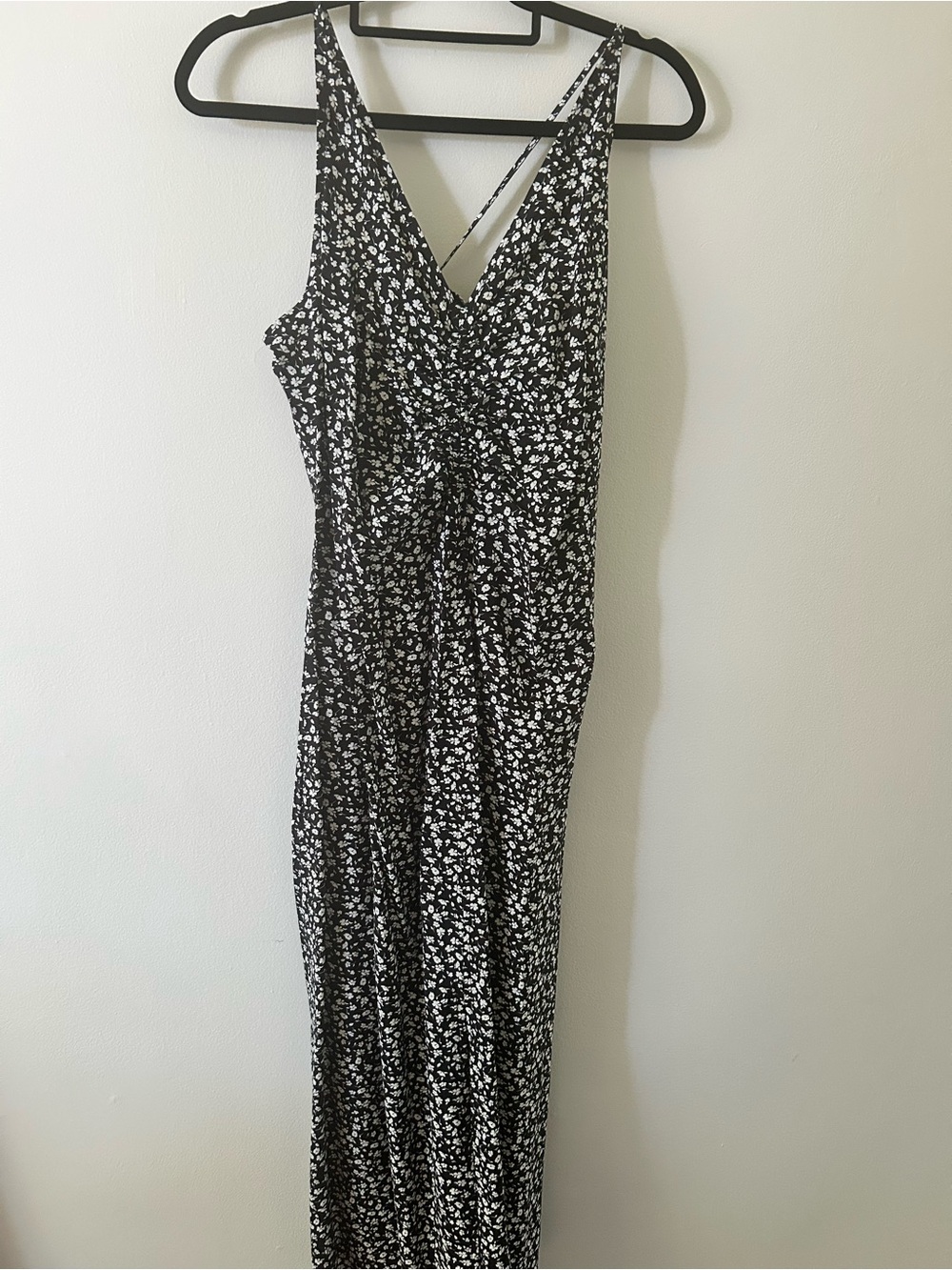 GAP Floral Print Black & White Midi Dress